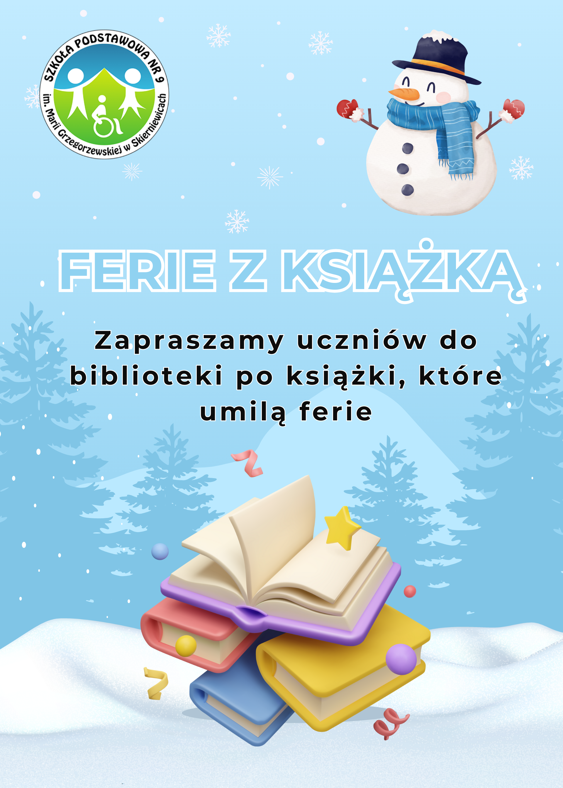 Blue White Modern Winter Sale Poster